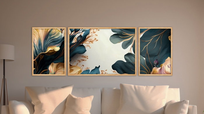 Wallity Huhu310 - Conjunto de 3 Cuadros Decorativos Multicolor Wallity Huhu310 - Conjunto de 3 Cuadros Decorativos Multicolor